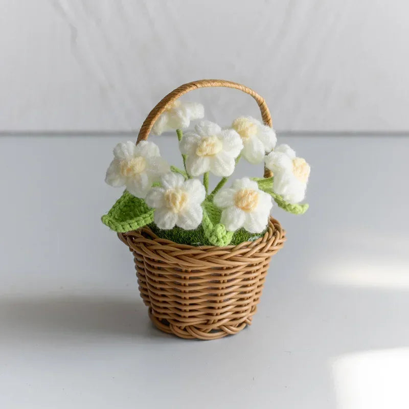panier osier fleurs traditionnel marron clair décor intérieur maison fêtes anniversaires baby shower