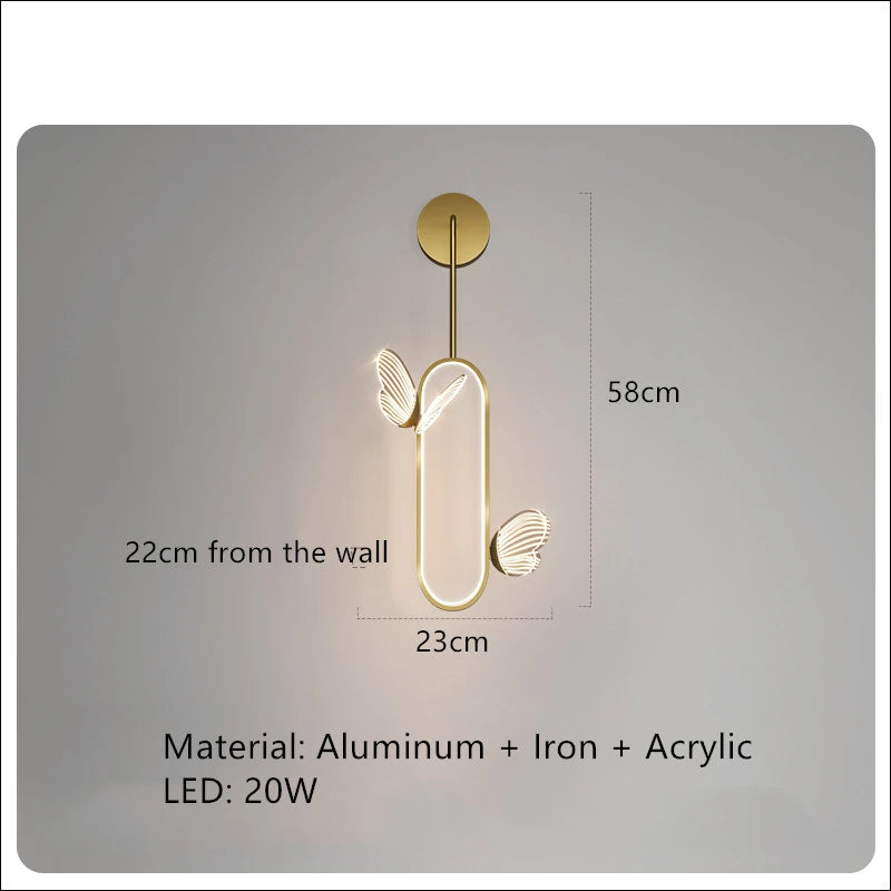suspension lumineuse contemporaine or blanc papillons relief cercle lumineux opacité translucidité fixations minimalistes chambre