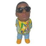 statue résine figurine tupac biggie pop art multicolore bandana tatouages chaîne dorée lunettes soleil