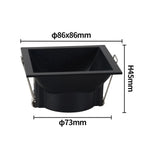 spot lumineux noir blanc moderne clip gu10 35mm aluminium mat