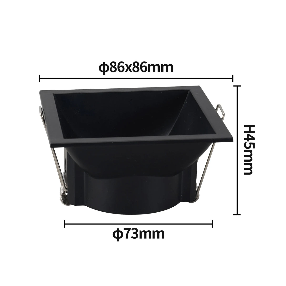 spot lumineux noir blanc moderne clip gu10 35mm aluminium mat