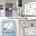 calendrier magnétique blanc bleu vert rouge aimants modernes pratique stylos essuie glaces