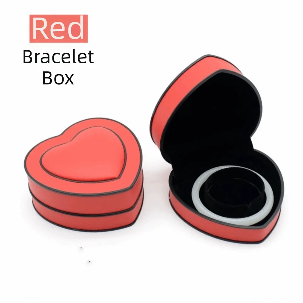 boîtes bijoux coeurs velours blanc noir rouge élégantes portables rangement cadeaux domestiques