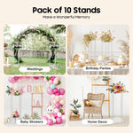 supports décoratifs transparents géométriques modernes événements pack 10 différentes couleurs