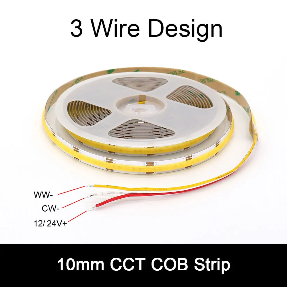 ruban led 5mm 10mm 2700k 6500k dimmable blanc jaune adhésif moderne minimaliste