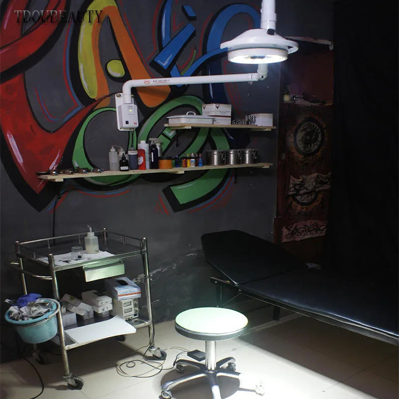lampe chirurgie blanc moderne 50000h 40000lx led 12x3w 5500k fixation murale interrupteur