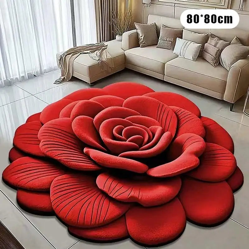 tapis bain doux motif rose 3d fleurs modernes antidérapant absorbant salle d'eau