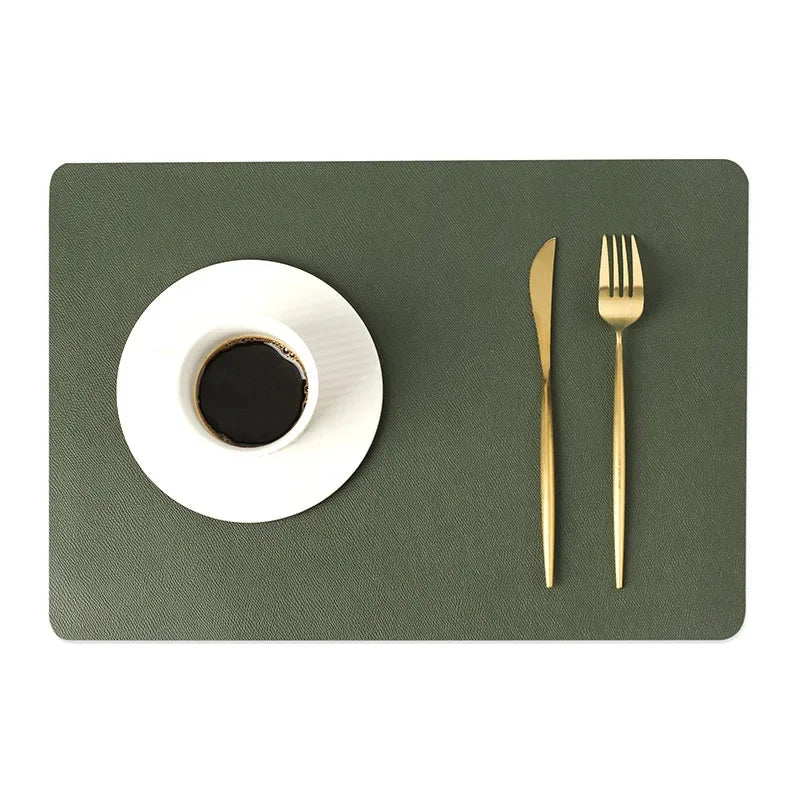 tapis table moderne couleur bleu rouge vert beige rose uni respectueux environnement 43x30cm