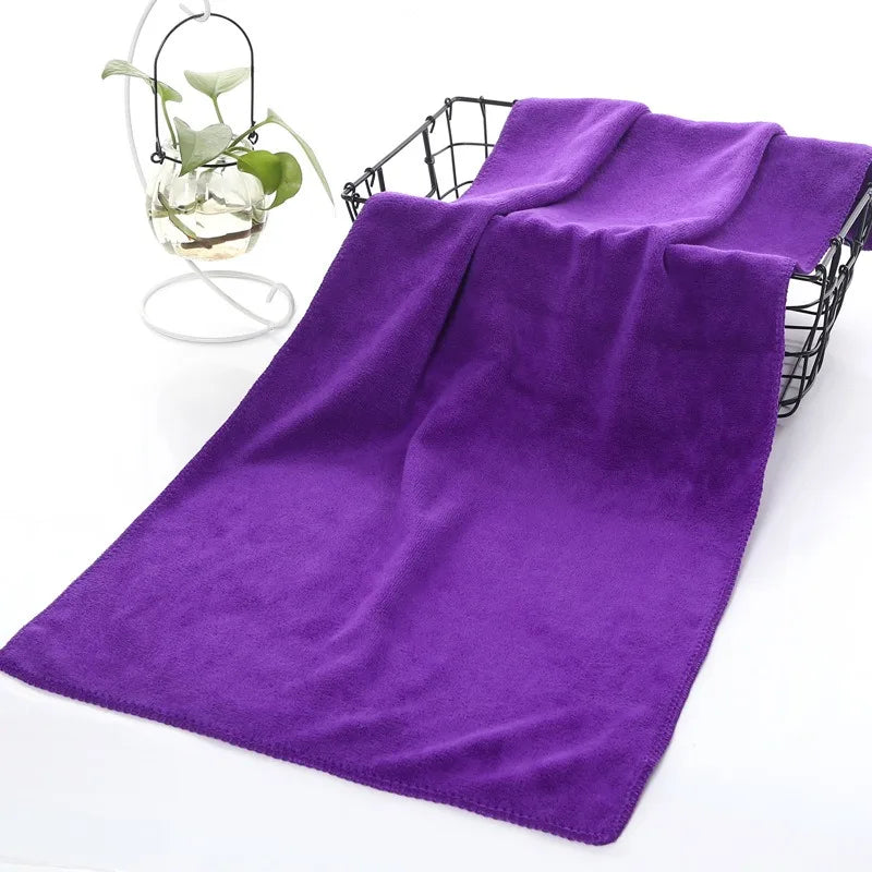 serviettes microfibre absorbantes gris bleu violet marron modernes utilitaires 30x70cm pack pièces