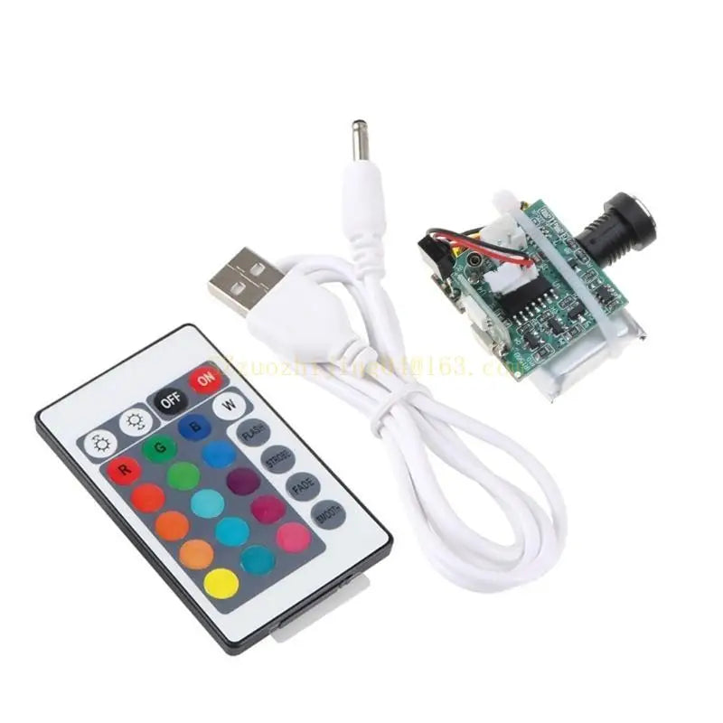 module caméra éclairage rgb télécommande controle distant panneau led couleurs variables charge usb blanc