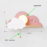 lampe murale moderne nuages étoiles rose blanc bébé chambre éclairage quotidien led 220v