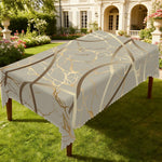 nappe moderne abstraite gris doré table extérieure imperméable rectangle ronde branchée textures éléganteextérieur