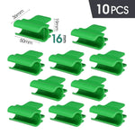 clips fixation plantes vertes pratique robustes 10 pièces opaques vert plat lisse clips support