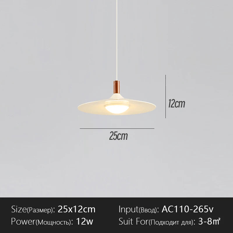 suspension lumineuse moderne scandinave aspect bois câble métallique marron doré blanc