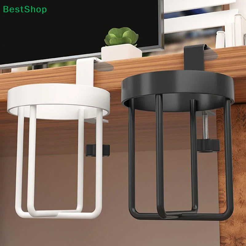 porte gobelet clip métallique ajustable rangement boisson moderne noir blanc minimaliste