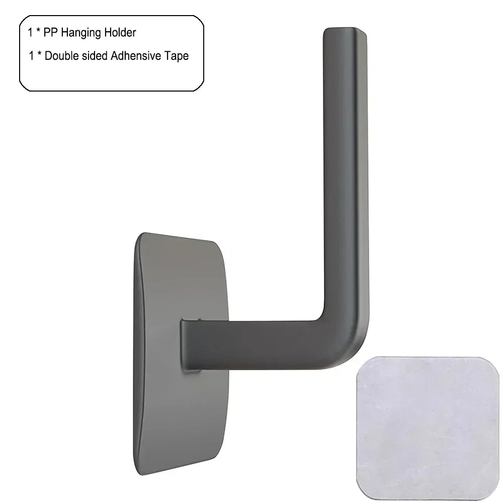 porte serviettes mural adhésif réutilisable moderne gris blanc