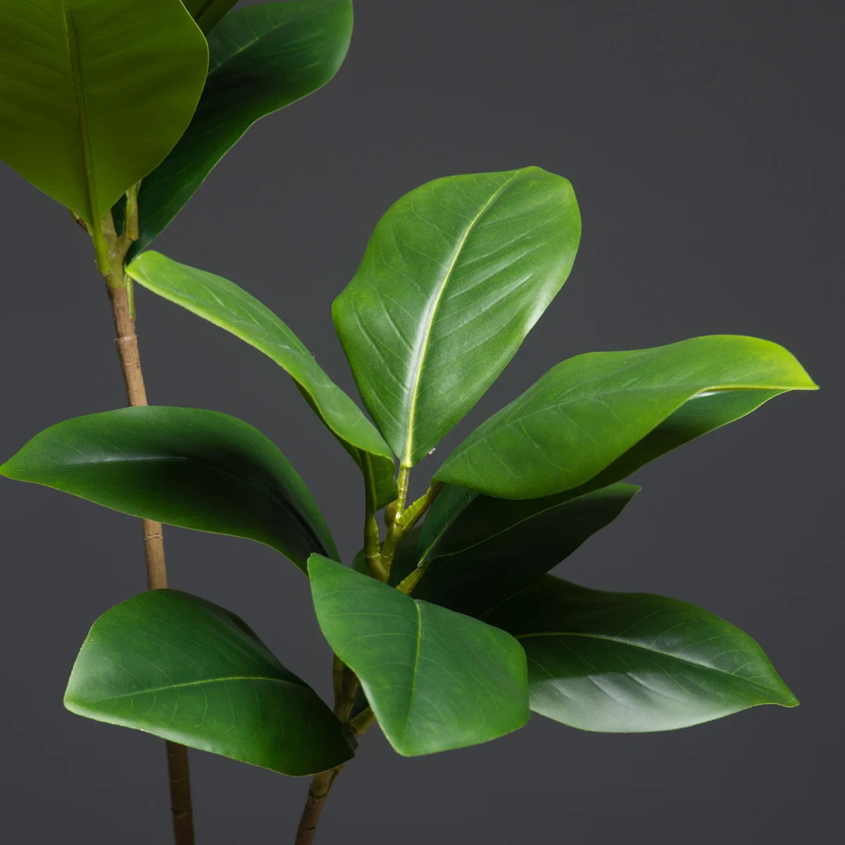 plante artificielle arbuste vert feuilles larges pot tressé décoration extérieure contemporaine verte maison jardin
