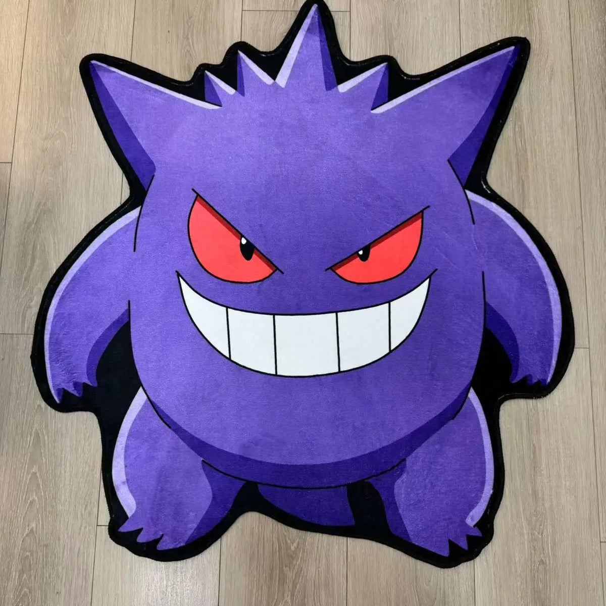 tapis flanelle violet gengar dessin animé chambre salon décoration enfant acg anime pokemon 50cm