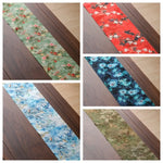 nappe décoration florale asiatique oiseaux motifs complexes couleurs vives longueur 150cm 250cm