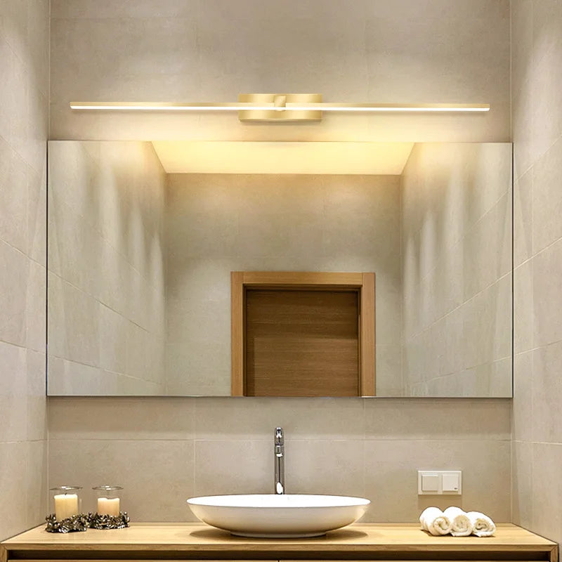 lampe miroir contemporaine fixée mur éclairage LED noir mat qualité moderne chambre coucher