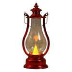 lanterne décorative rouge doré transparente effet vieilli vintage camping mariage