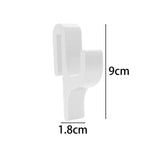 crochet douche adhésif blanc noir moderne rangement serviette peignoir étanche 6mm transparent matériau pet