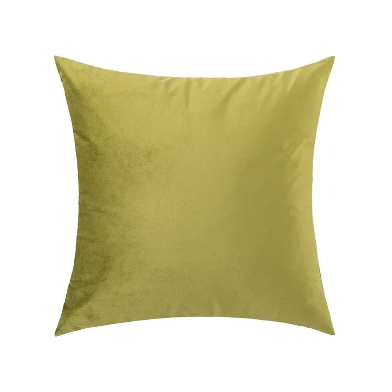 coussins décoratifs modernes nordique vert olive motif plissé texture polyester 45x45cm