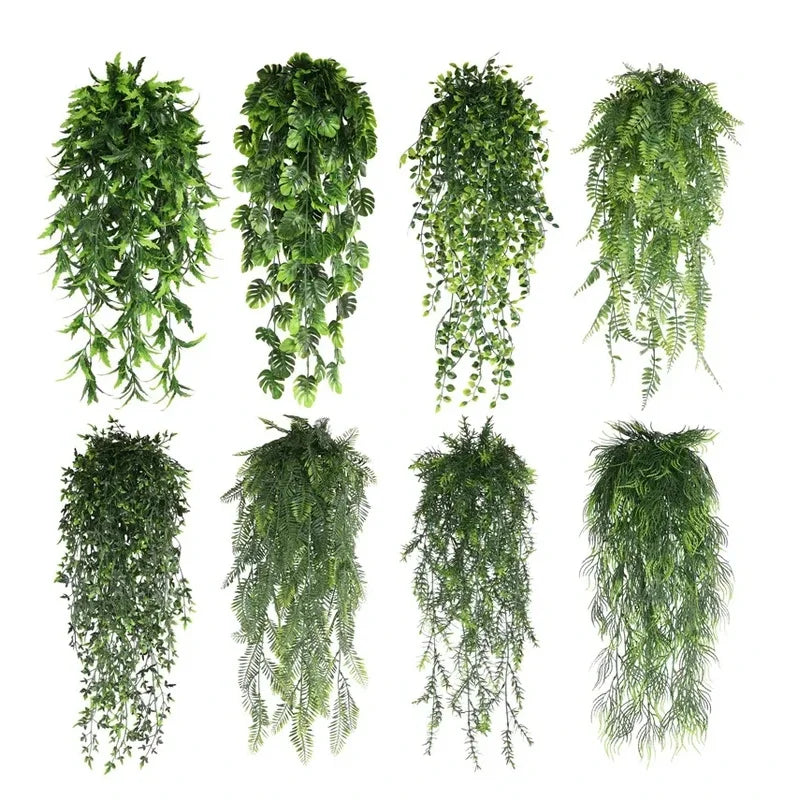 feuilles vigne vertes suspens plante artificielle décoration extérieure moderne balcon anniversaire exposition festive mariage