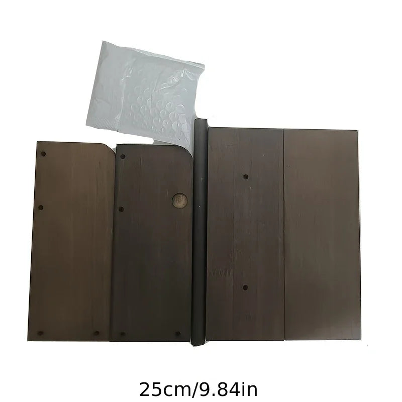 étagères murales bois naturel minimaliste horloge cadre photo vase lunettes plantes chambre salon