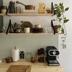 carreaux mural pvc vert clair rayures horizontales modernes autoadhésifs cuisine salle bain