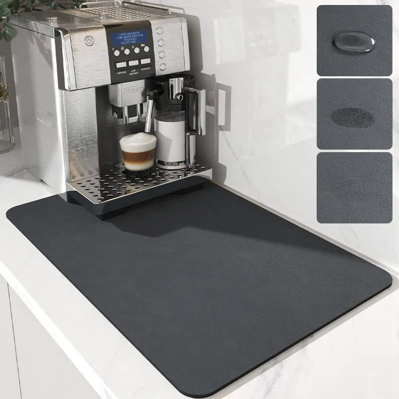 tapis cuisine noir absorbant antiderrapant séchage rapide moderne évier machine