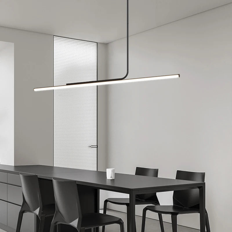 lampe suspendue moderne minimaliste blanc noir flux lumineux ajustable cuisine salon restaurant chambre