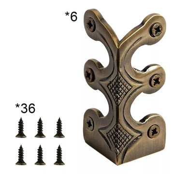 pieds meuble vintage ornements floraux bronze doré argenté noir classiques vis