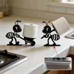 porte rouleaux papier toilette fourmi noir blanc stylisé ludique décoration salle bain