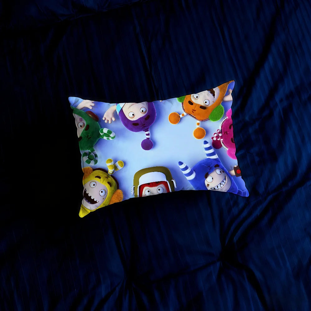 housse coussin animaux mignons bleu violet vert orange 100 polyester double face moderne