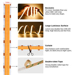 ruban led cob flexible double ligne 600 leds 3000k 4000k 6500k adhésif moderne