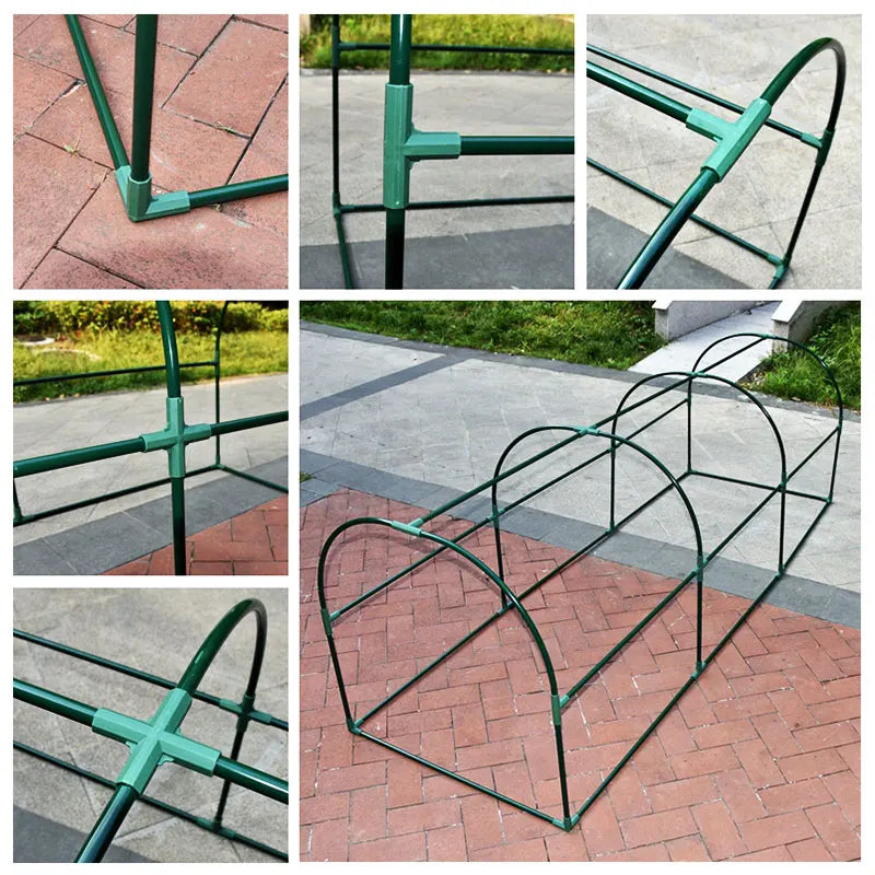 connecteurs support plantes vert plastique serre jardin accessoires bricolage jardinage structure robuste fixe