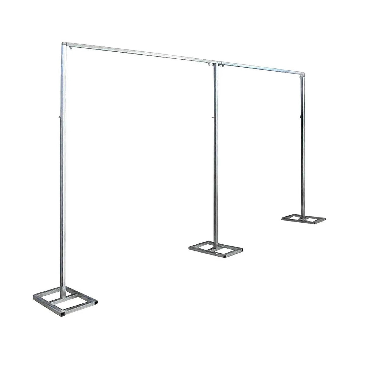 structure cadre mariage argenté moderne plaque carrée 6m 3m opaque lisse