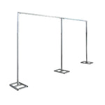 structure cadre mariage argenté moderne plaque carrée 6m 3m opaque lisse