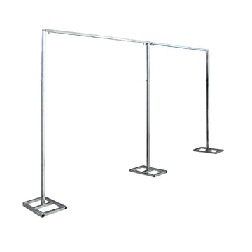 structure cadre mariage argenté moderne plaque carrée 6m 3m opaque lisse