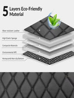tapis sol voiture cuir noir marron moderne élégant losanges fibres naturelles résistants salissures