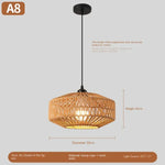 suspension lumineuse moderne rustique bambou naturel ampoules E27 opaques chambre décoration