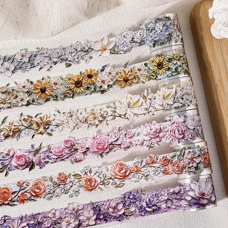 scrapbooking album pages stickers fleurs dentelle clips dorés orange beige multicolore
