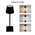 lampe table rechargeable led noir moderne base plate abatjour cable charge