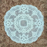 serviettes table blanc dentelle florale classique opaques polyester coton usage quotidien festive
