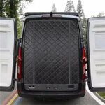 rideau porte gris quilted moderne insulation 183cm 160cm camping car caravane fixations incluses