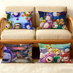 housse coussin animaux mignons bleu violet vert orange 100 polyester double face moderne