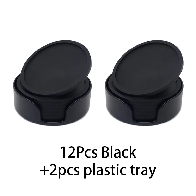sous verres silicone noir gris moderne respectueux environnement tasses verre bière