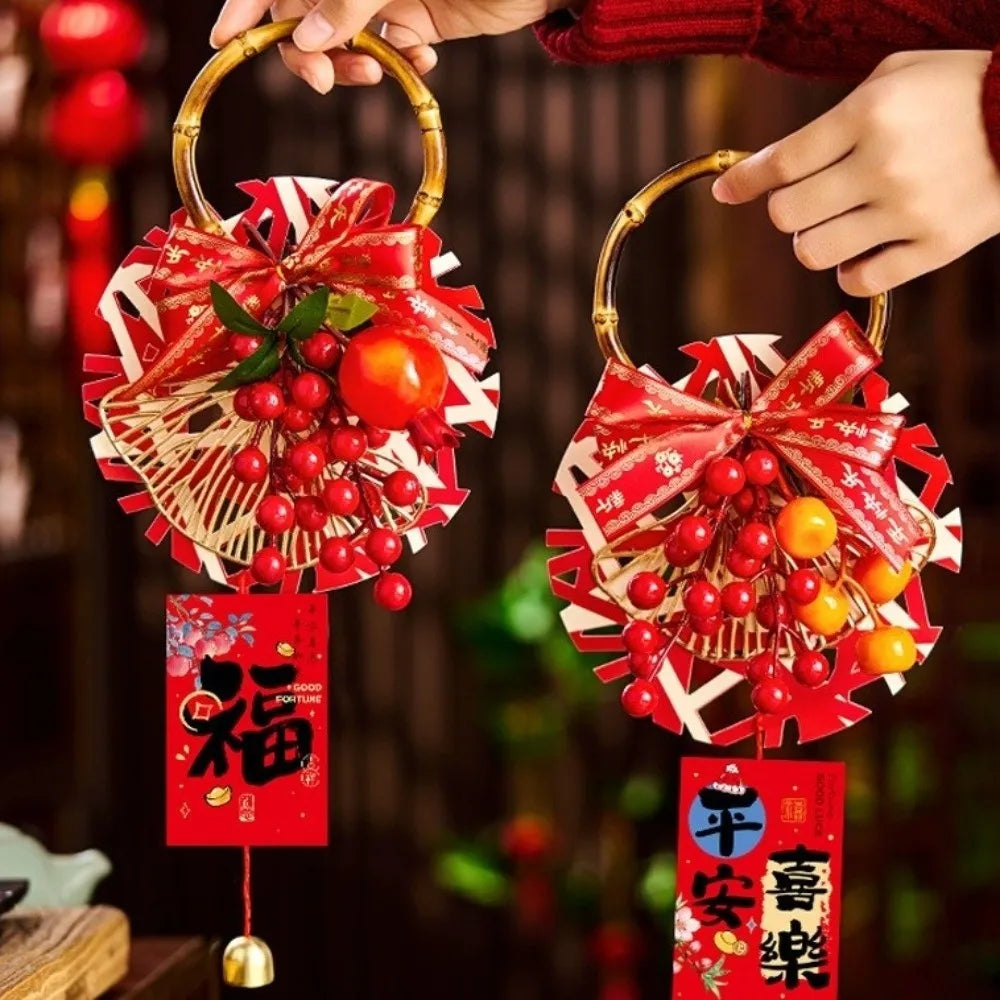 décoration nouvelle année bouquet fleurs artificielles rouge blanche dorée traditionnelle festive papier motif chinois