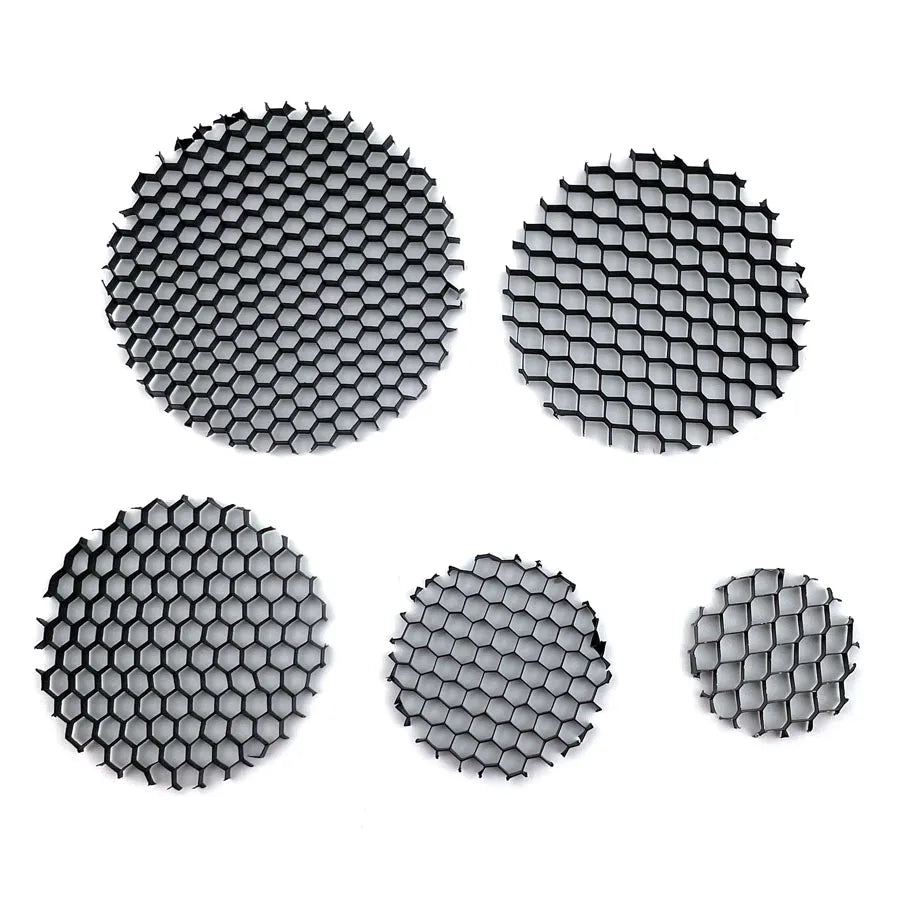grille hexagonale moderne noir anti glare aluminium led downlight projecteur contemporain